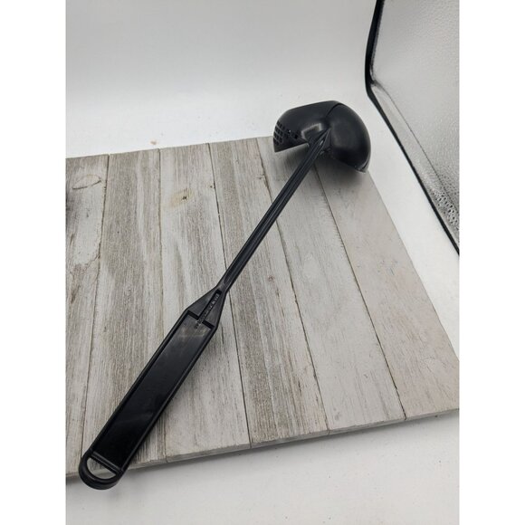 Scoop N Strain Black Kitchen Utensil For Cooking & Straining - Picture 4 of 7